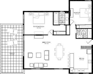 Penthouse Diagram in Oasis Curacao